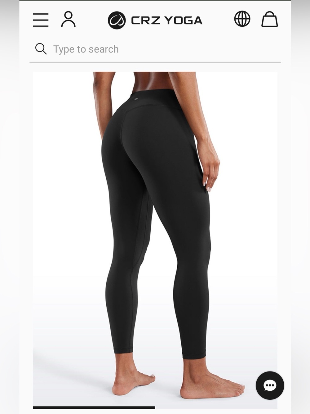 NWT CRZ YOGA Butterluxe High Waisted 25” Yoga Leggings Black Medium